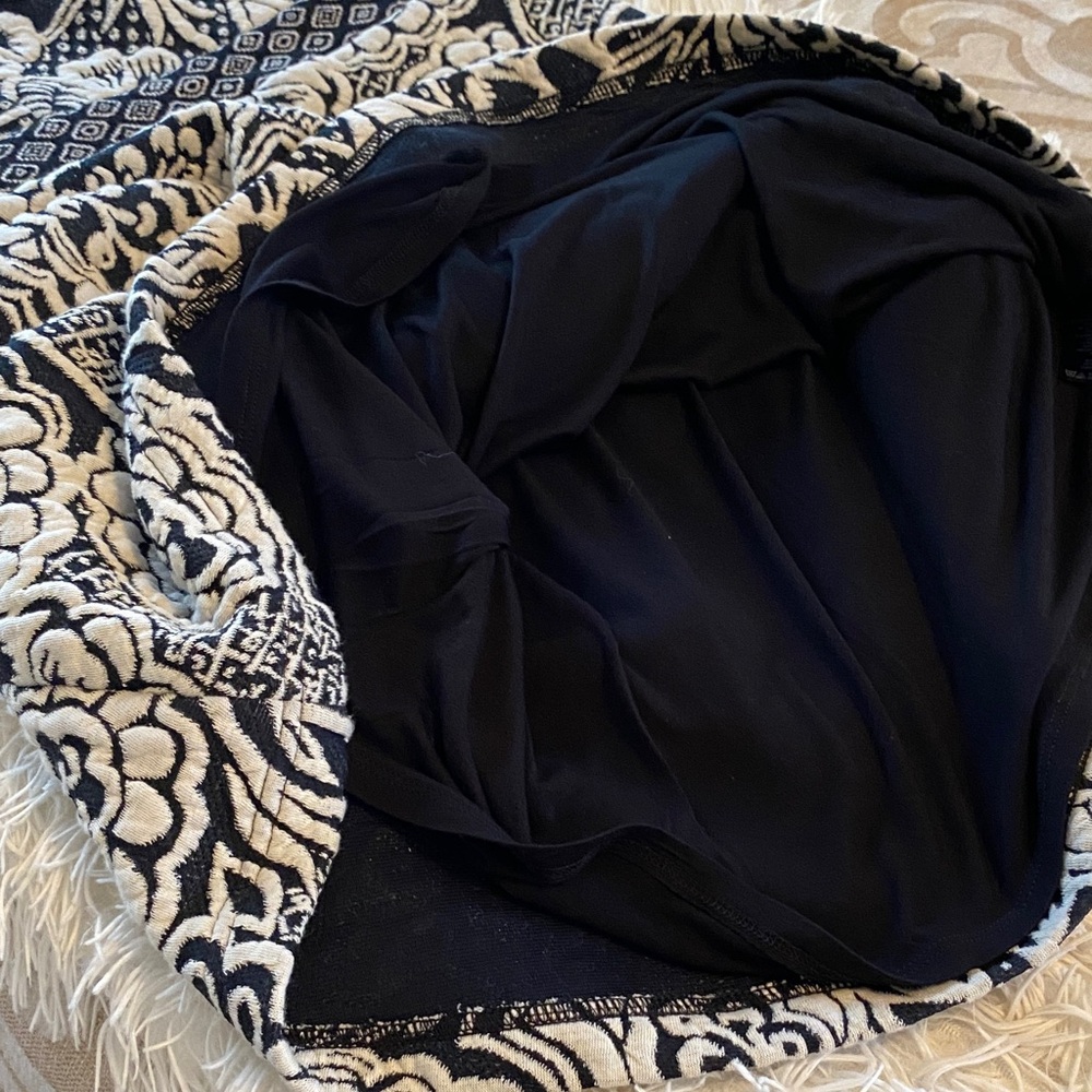Anthropologie Black Ivory Jacquard Dress Size S Structured Fit & Flare NWT - Picture 11 of 13